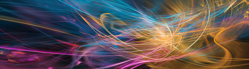 A mesmerizing swirl of light trails, weaving an intricate dance of color and motion in the darkness