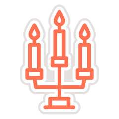 Candles Vector Icon Design Illustration