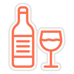Champagne Vector Icon Design Illustration