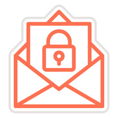 Encrypted Vector Icon Design Illustration