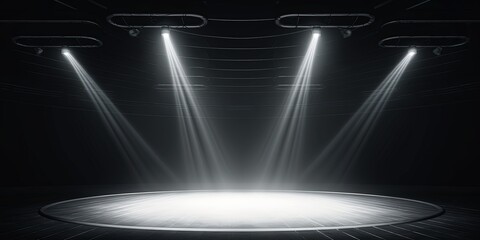 Artistic performances stage light background with spotlight illuminated the stage for contemporary...