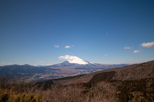 富士山の冬景色