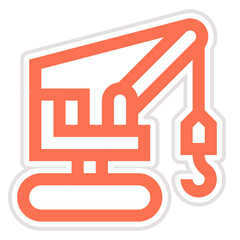 Crane Machine Vector Icon Design Illustration