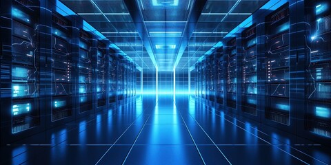 Data center in high operation.