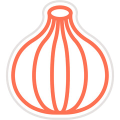 Onion Vector Icon Design Illustration
