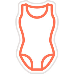 Swim suit Vector Icon Design Illustration