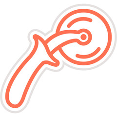 Pizza cutter Vector Icon Design Illustration