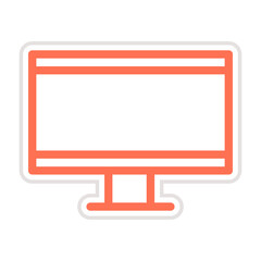 LCD Vector Icon Design Illustration