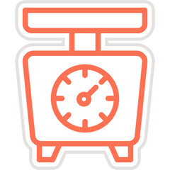 Obraz premium Weight scale Vector Icon Design Illustration