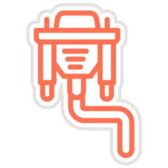 Obraz premium Vga Cable Vector Icon Design Illustration