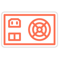 Power Supply Vector Icon Design Illustration