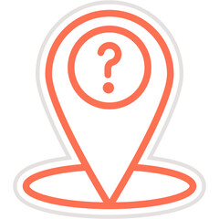 Location Question Vector Icon Design Illustration