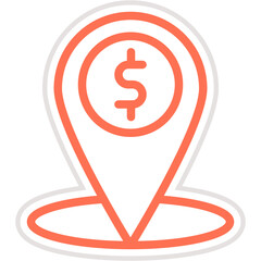 Atm location Vector Icon Design Illustration