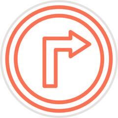 Right way Vector Icon Design Illustration