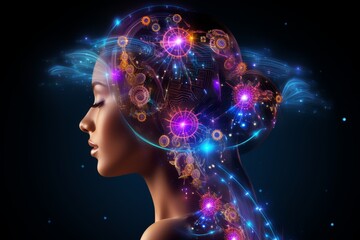 Auditory nerve stimulator enhances hearing, modern deafness treatment tech visualized in human ear.