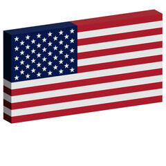 USA flag wavy clip art for 4th of July holiday independence day holiday in USA. National flag of...