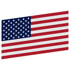 USA flag wavy clip art for 4th of July holiday independence day holiday in USA. National flag of United States on png transparency