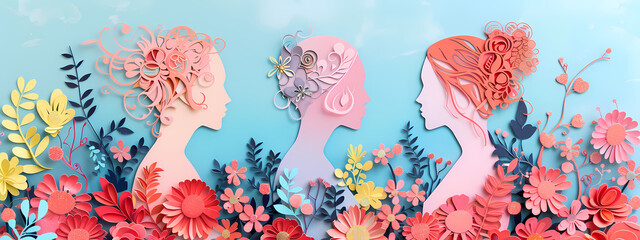 Ethereal Profiles: Whispers of Nature in Papercut