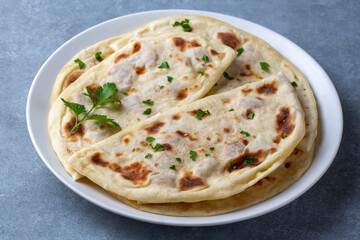 Turkish D Borek - D Börek - Traditional delicious handmade Turkish pastry (Turkish name; d borek)
