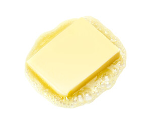 Butter melting isolated