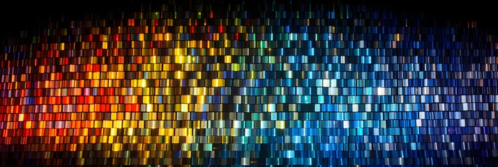 Crédence de cuisine en verre imprimé Magasin de musique A Symphony of Colors: A Thoughtful Depiction of a Vast Stack of CDs