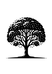 Tree Svg, Tree with leaves, Tree of Life, Tree Silhouette, Tree Clipart, Tree Cut file, Tree Cricut, Silhouette, Logo