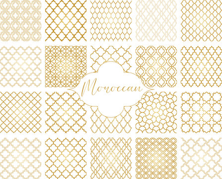 Arabic seamless pattern. Arabian ornament bundle. Moroccan vector ornament
