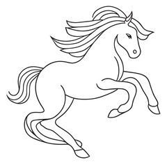 Obraz na płótnie Canvas horse illustration, graphic, line art, vector graphics, vector illustration line art