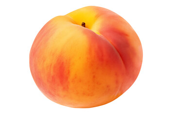 Fototapeta premium Ripe peach isolated on transparent background.