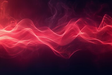 Red Pulsating Abstract Waves