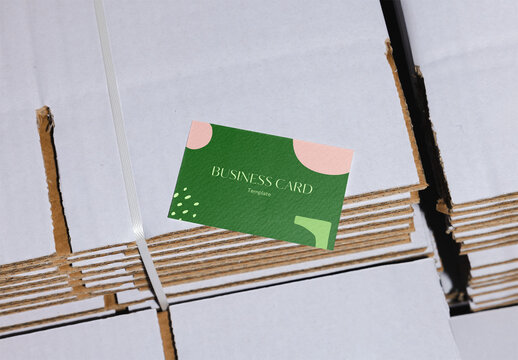 Mockup of customizable horizontal business card, flash