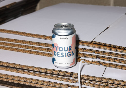 Mockup of 12 oz customizable beer can