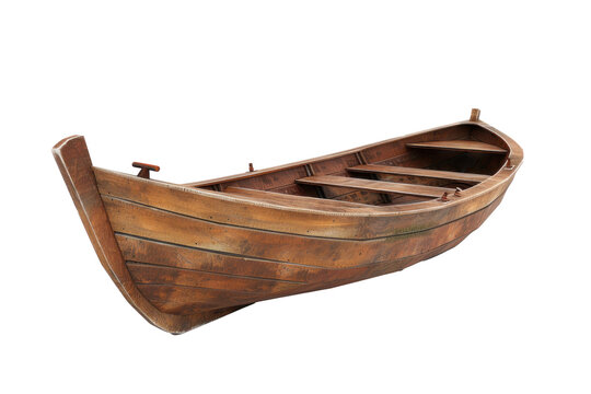 3D render asset of boat wooden older on transparency background PNG
