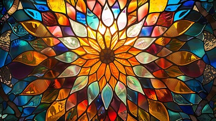 stained glass window flower