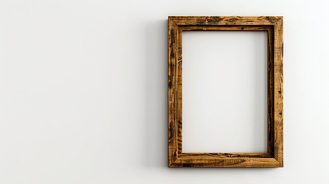 Picture frame made of oak in a bold minimalist style. - Frame hung on a clean white wall.