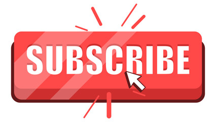 Subscribe button with click effect. vector illustration 