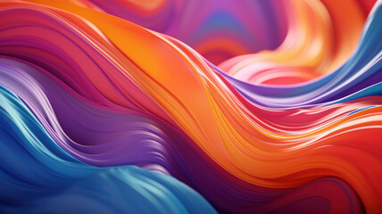 Fototapeta premium A Mesmerizing 3D Abstract Multicolor Visualization