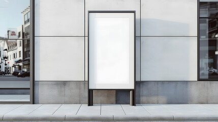 Blank outdoor advertising stands white billboard. copy space, mockup product.	