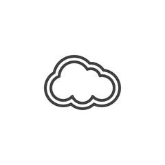Cloud Sticker line icon