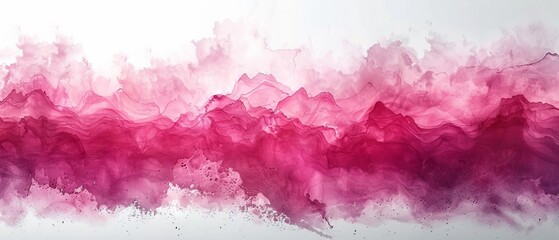 This is a watercolor painting on paper from my originals, with a pink background for your design. - obrazy, fototapety, plakaty