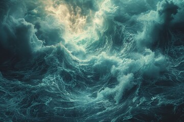 Fototapeta na wymiar Chaotic Oceanic Swirls