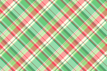 Choose texture pattern textile, jpg check tartan plaid. Fibrous background vector fabric seamless in green and orange colors.