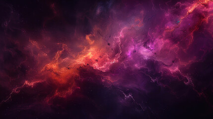 Naklejka premium A vibrant space featuring an array of stars and clouds in a cosmic setting