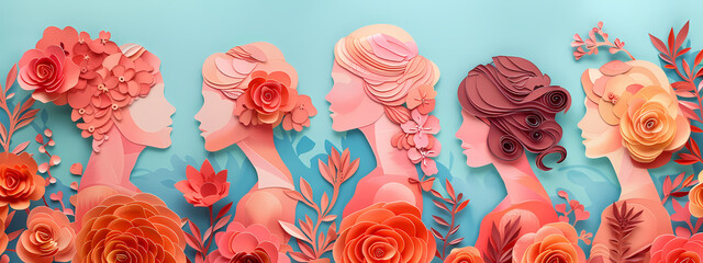 Serenity in Profiles: The Art of Paper and Petals