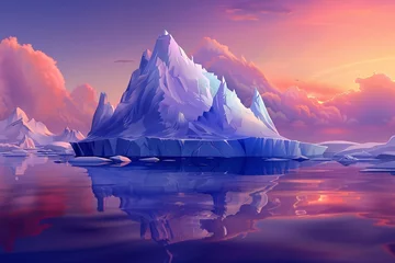 Küchenrückwand glas motiv a iceberg in the water © Alex