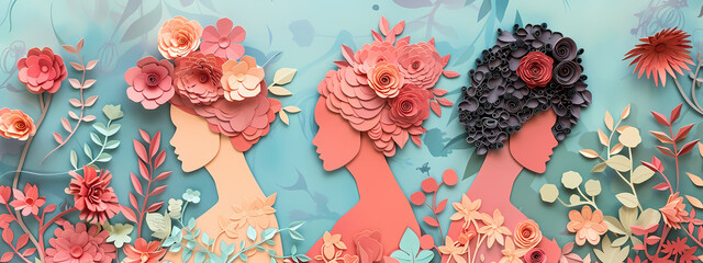 Serenity in Profiles: The Art of Paper and Petals