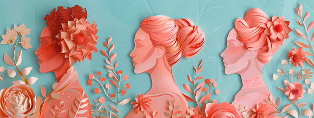 Serenity in Profiles: The Art of Paper and Petals