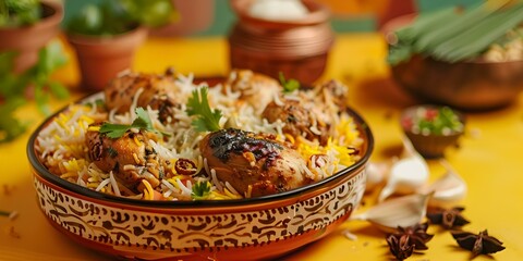 A bowl filled with rice and vegetables is placed on top of a table.
