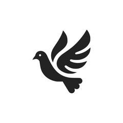 flying pigeon bird animal logo vector illustration template design