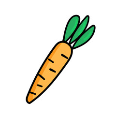 Easter carrot doodles color hand drawn - 755528347